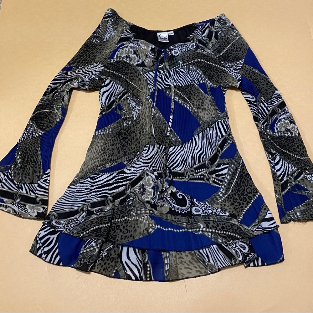 Sash Bell Sleeve Blouse